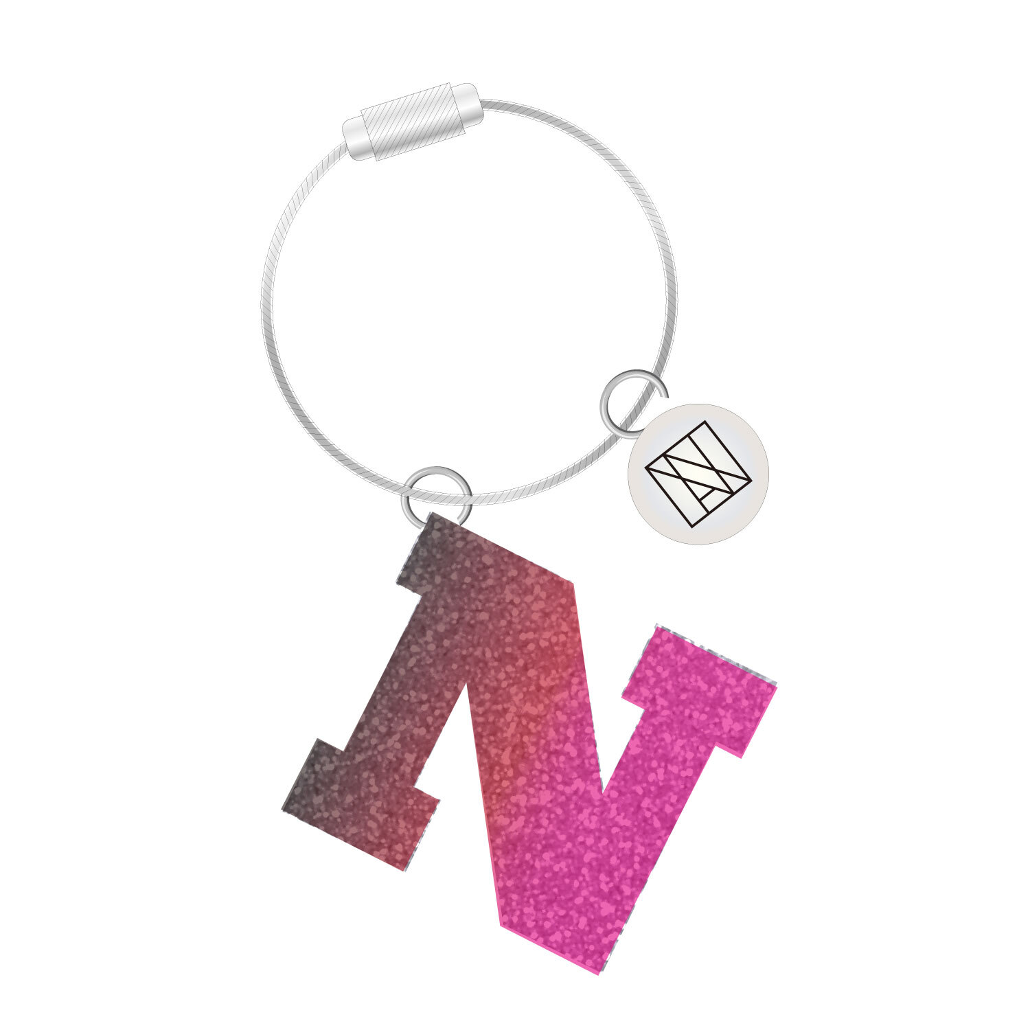 「N」キーホルダー